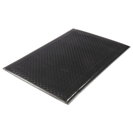 Guardian Floor Protection Antifatigue Mat, 60" L x 36" W, 0.5" Thickness, Vinyl, Black 24030501DIAM